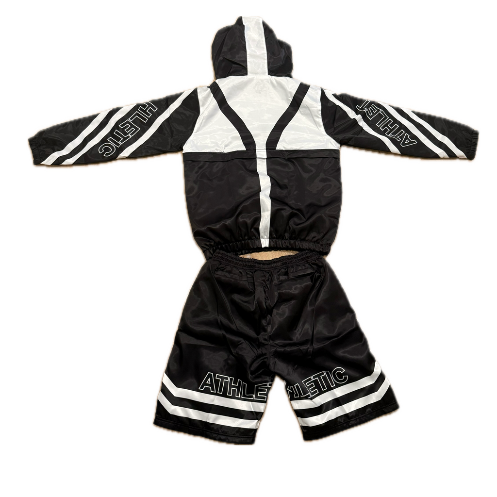 Black and white track suit set