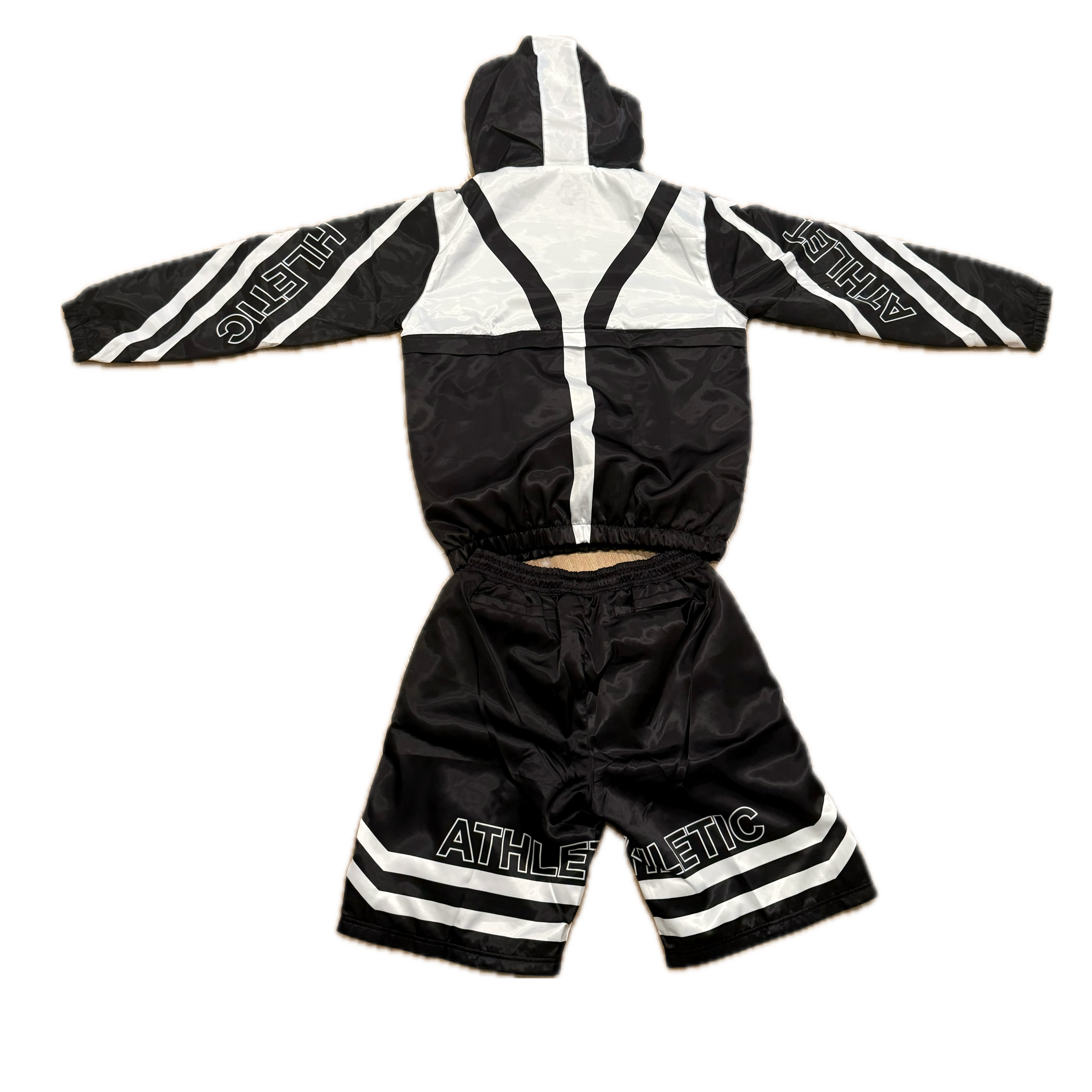 Black and white track suit set